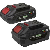 Sealey BK24 20v Cordless SV20V Li-ion Battery 2ah and 4ah Pack of 2