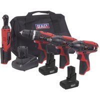 Sealey CP1200COMBOB Sv12 Series 4 X 12V Cordless Power Tool Combo Kit