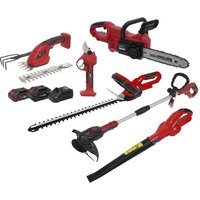 Sealey CP20VCOMBO15 6 X 20V Sv20 Series Garden Maintenance Combo Kit - 2 Batteries