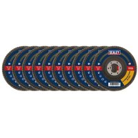 Sealey Aluminium Abrasive Flap Discs Pack of 10