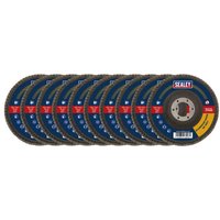 Sealey Aluminium Abrasive Flap Discs Pack of 10