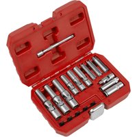 Sealey 18 Piece 1/4" and 3/8" Drive Glow Plug Socket Set