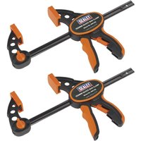 Sealey Quick Bar Clamp Pack of 2