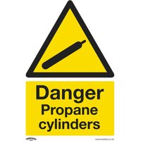 Sealey SS62V10 Warning Safety Sign - Danger Propane Cylinders - Self-Adhesive Vinyl