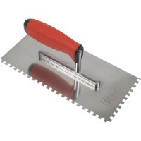 Sealey T7806 Stainless Steel 270Mm Notch Trowel - Rubber Handle - 6Mm