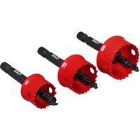 Sealey 3 Piece Hex Shank Thin Wall Hole Saw Set