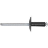 Sealey RAB3210L Aluminium Rivet Black Large Flange 3.2 X 10Mm Pack Of 200