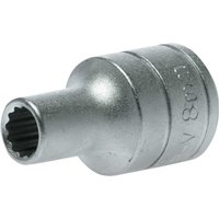 Teng Tools Bi-Hexagon Socket 12-Point 1/2in Drive 8mm M120508-C