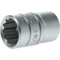 Teng Tools Bi-Hexagon Socket 12-Point 1/2in Drive 17mm M120517-C