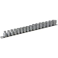 Teng M3816 M3816 Socket Clip Rail Set Of 16 Metric 3/8In Drive