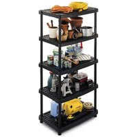 Terry TS1000518 Scaff 2436/5 Black Adjustable Shelving Unit 930 By 590 By 1885