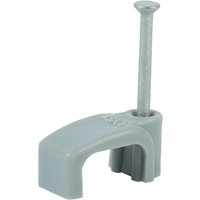 Timco 225321 Flat Twin & Earth Cable Clips - Grey To Fit 4.0Mm Box 100
