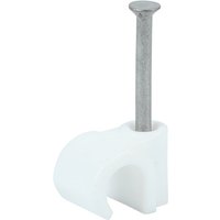 Timco 225357 Round Cable Clips - White To Fit 7.0Mm Box 100