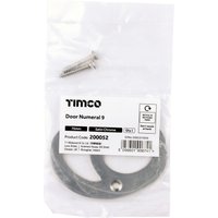 Timco Door Numeral 9 - Satin Chrome Bag 1 200052