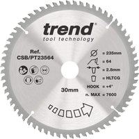 Trend Laminate/Hpl Circular Saw Blade 235Mm X 30Mm X 64T CSB/PT23564