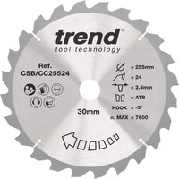 Trend Wood Mitre Saw Blade 255Mm X 30Mm X 24T CSB/CC25524