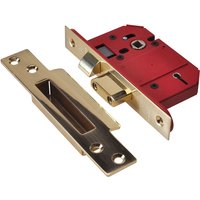 Union J2200S-PL-2.5 Strongbolt 2200S Bs 5 Lever Mortice Sashlock Satin Brass 68Mm Box