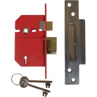 Union J2200S-SC-2.5 Strongbolt 2200S Bs 5 Lever Mortice Sashlock Satin Chrome 68Mm Box