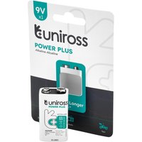 Uniross 6Lr61 9V Power Plus Alkaline Battery Pk 1 21696