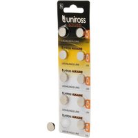Uniross Akaline Coin Cells Lr44 Ag13 Batteries (Pack Of 10) Pk 1 21697