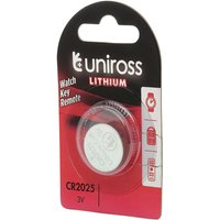 Uniross Lithium Coin Cell Cr2025 Battery Pk 1 21594
