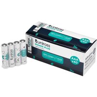 Uniross Lr03 Aaa Power Plus Alkaline Batteries (Pack Of 40) Pk 1 21605
