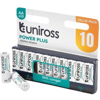 Uniross Lr6 Aa Power Plus Alkaline Batteries (Pack Of 10) Pk 1 21619