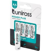 Uniross Lr6 Aa Power Plus Alkaline Batteries (Pack Of 4) Pk 1 21610