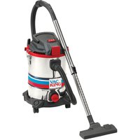 Vac King CVAC25SSR 25L Stainless Steel Wet & Dry Vacuum Cleaner with Power Take-Off (230V)