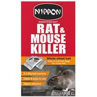 Vitax 5NRWW150 Nippon Rodenticide Wheat Bait 6 X 25G