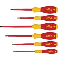 Wiha Softfinish 6 Piece VDE Insulated Slotted / Phillips Screwdriver Set