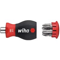 Wiha 33741 Magnetic Softfinish® Stubby Screwdriver With Bit Magazine (Ph Pz)