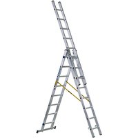 Zarges 44838 D-Rung Combination Ladder 3-Part 3 X 8 Rungs