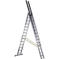 Zarges 44844 D-Rung Combination Ladder 3-Part 3 X 14 Rungs
