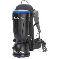 Powr-Flite Comfort Pro BP6S Backpack Vacuum with Tools, 6 Quart Capacity, 130 CFM, 110" Water Lift, 62 dBA, 50' Cord