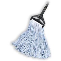 Cut End Wet Mop, Cotton/Poly Blend, 1-1/4" headband, #16 Medium