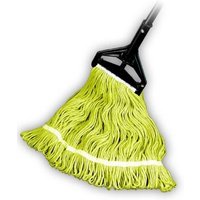 Looped End Wet Mop, Yellow, 1-1/4" headband, #24 Large