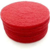 Powr-Flite RD0512 Red Spray Buff Pad, 12-Inch Floor Buffing Pad for Spray Cleaning and Light Maintenance