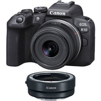 Canon EOS R10 Mirrorless Camera with RF-S 18-45mm STM Lens with EF-EOS R mount adapter