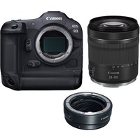 Canon EOS R3 Mirrorless Camera with RF 24-105mm f/4-7.1 IS STM Lens with EF-EOS R mount adapter