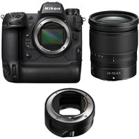 Nikon Z9 Mirrorless Camera with Z 24-70mm f/4 S Lens with FTZ II Mount Adapter