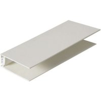 FloPlast Shiplap Cladding Two Part Top Edge Trim - 5mtr White