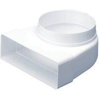 Monsoon Rectangular Ventilation Duct Elbow with 125mm Spigot - 204mm x 60mm