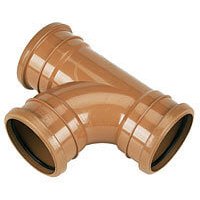 FloPlast Drainage Junction Triple Socket - 87.5 Degree x 160mm