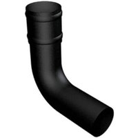 Cast Aluminium Round Downpipe Bend - 92.5 Degree x 63mm Black