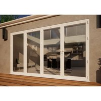 Aluminium Bifold Door Part Q Compliant - 3600mm White - 3 Left 1 Right
