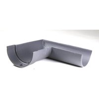 Cast Iron Deep Half Round Gutter Right Hand Angle - 90 Degree x 125mm Primed