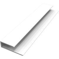 White Hollow Soffit J Trim - 5mtr