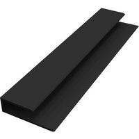 Black Smooth Soffit J Trim - 5mtr