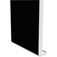 400mm Black Ash Woodgrain Fascia Box End Board - 18mm x 1.25mtr